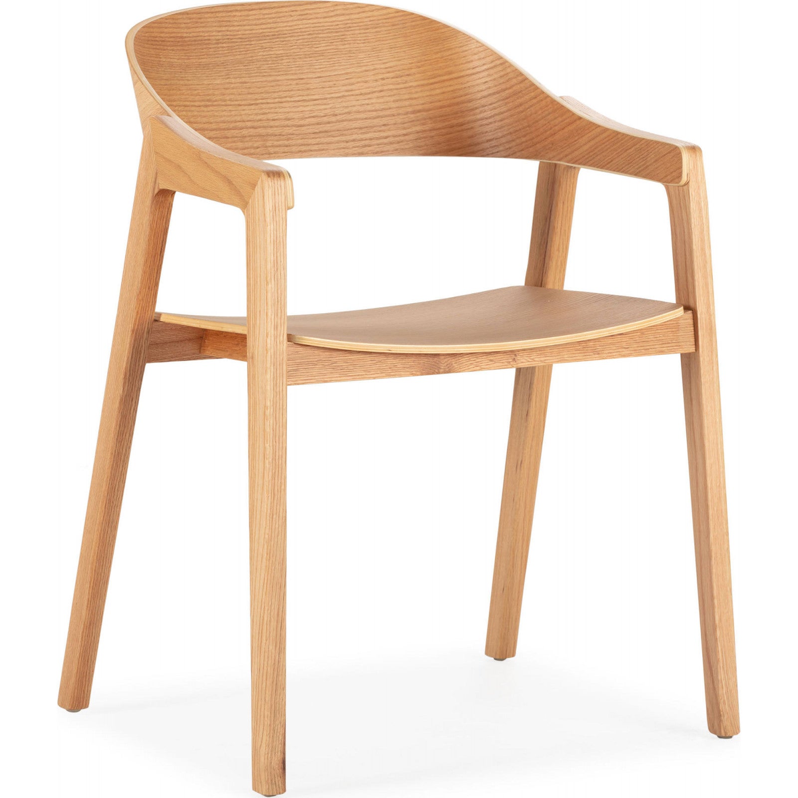 Chaise élégante en bois de hêtre 59 x 47 x 77 cm Couleur naturelle du ...
