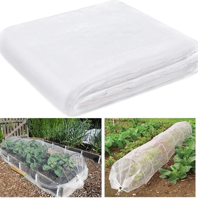 Siatka cienka do upraw warzyw i kwiatów ogrodowych, ochrona przed ptakami w szklarniach — 2×10m