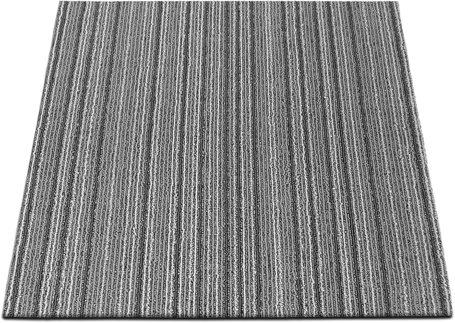 KARAT >Dalles de moquette Venise, Rayées, Auto-adhésives 50 x 50 cm, 1 piece, Gris - 4