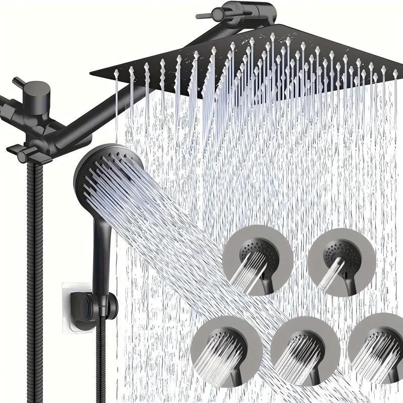 Jotekonoby Asta di prolunga per doccia rotonda, 30 cm, in acciaio inox, prolunga per soffione doccia, tubo di prolunga per doccia portatile, per bagno Jotekonoby Asta di prolunga per doccia rotonda, 30 cm, in acciaio inox, prolunga per soffione doccia, tubo di prolunga per doccia portatile, per bagno