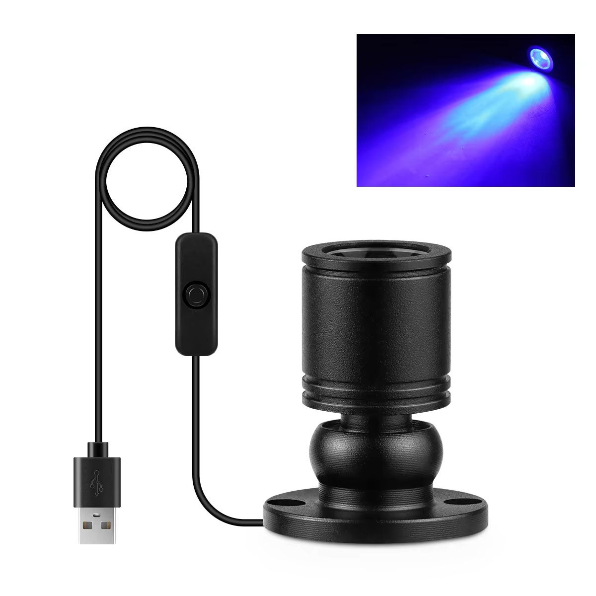 AOWINHIT Mini Faretto LED USB A Doppia Testa – Ultra Sottile Per Sotto Mobile E Vetrine – Alimentazione 5V – Con Nastro Biadesivo E Viti