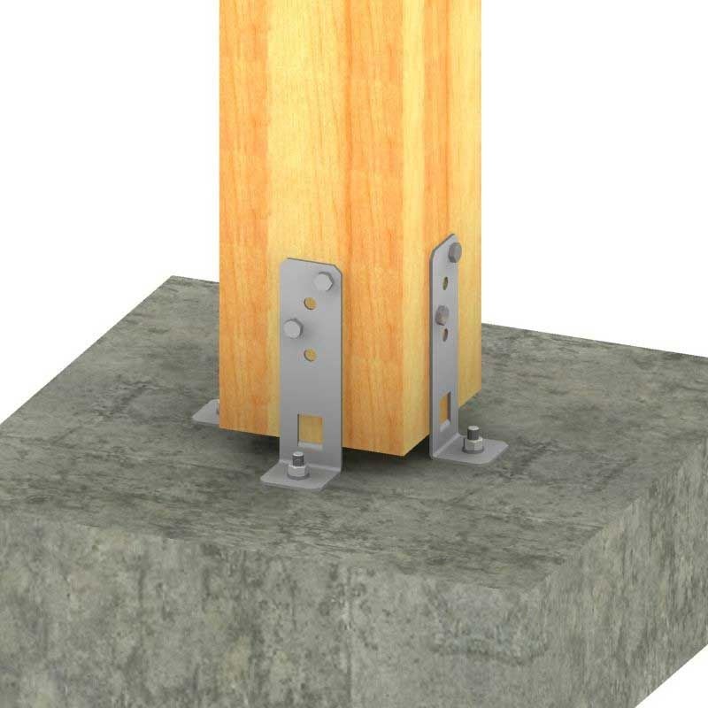 Pied de poteau de jardin réglable en largeur - Carton de 20 - PPG60/25 - 3