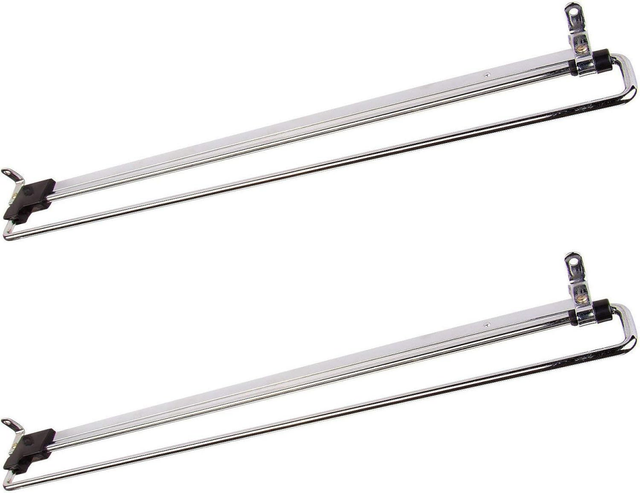 Perchero telescópico deslizante para ropa, 2 unidades, extraíble, 450 mm