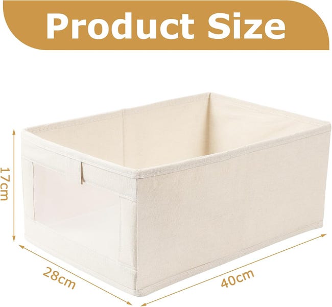 GUOHNHE Scatole Portaoggetti, Set da 3 Ceste per Armadio, Cubi Contenitori Salvaspazio con 2 Manici, Wardrobe Organizer Non Tessuto, 33 x 23 x 14 cm, Bianco, XSNY11WS-3 GUOHNHE Scatole Portaoggetti, Set da 3 Ceste per Armadio, Cubi Contenitori Salvaspazio con 2 Manici, Wardrobe Organizer Non Tessuto, 33 x 23 x 14 cm, Bianco, XSNY11WS-3