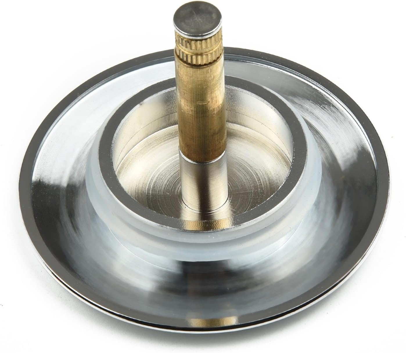 Bouchon de baignoire universel - diamètre 70 mm - avec double joint - hauteur réglable 50 mm-60 mm - chromé - 8