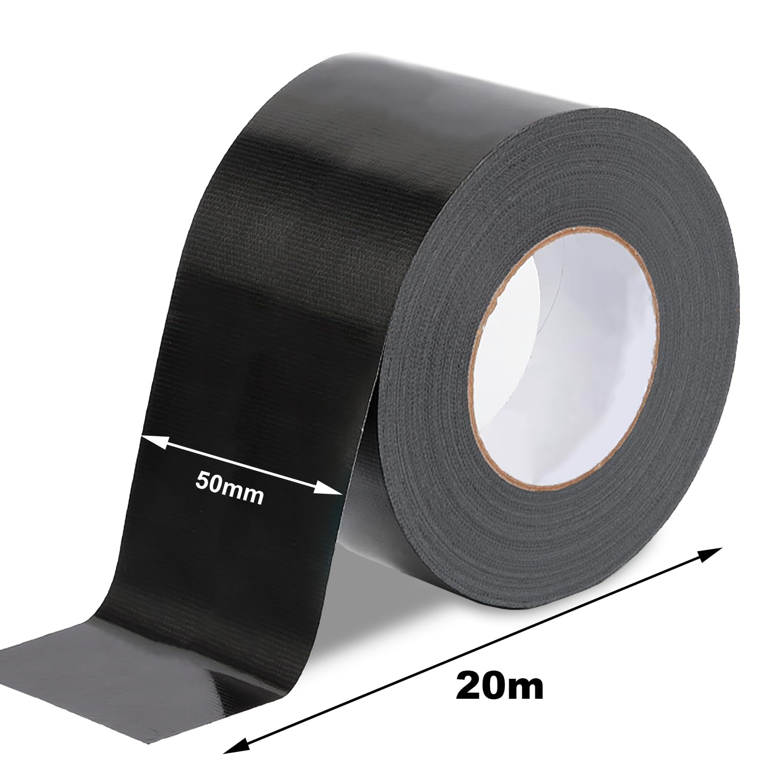 Ruban Ruban Adhésif Toile Extra Fort, 20 m X 50 mm Gaffer Noir Facile à déchirer, Ruban De Réparation Imperméable pour les Travaux de Réparation - 2