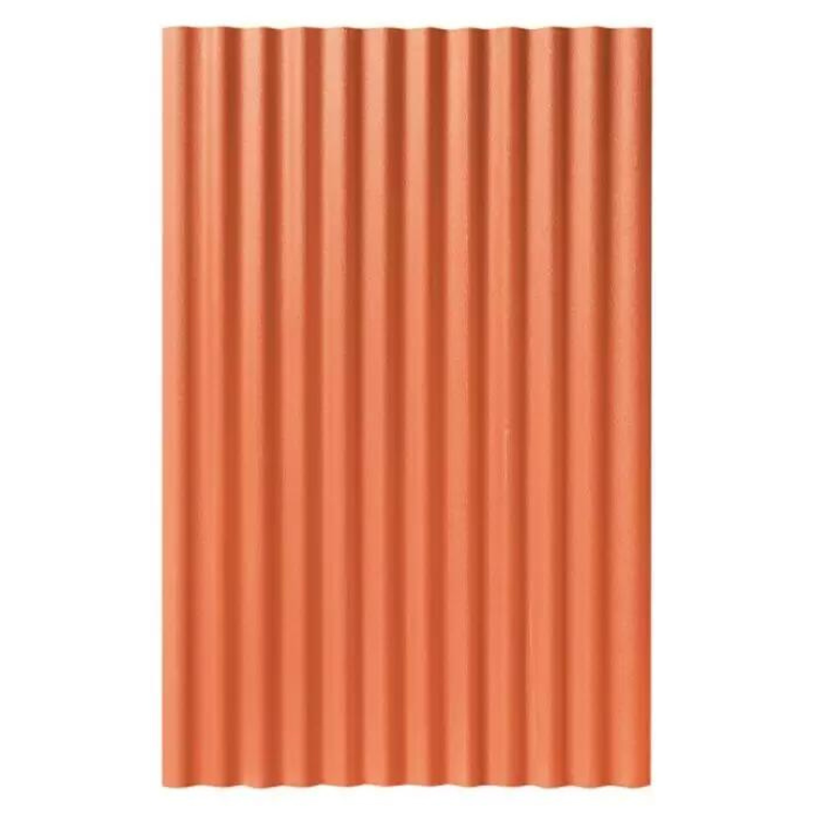 Pack de 2 plaques de toit ondulées Ibiza en PVC 200 x 104 x 1,8 cm Terre cuite - 2