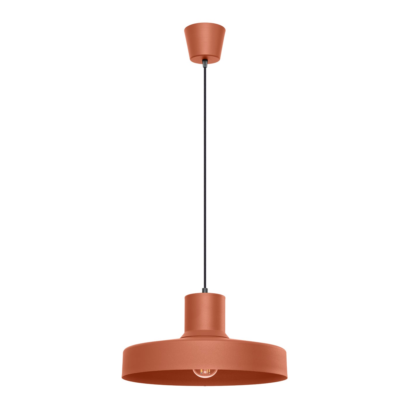 Lampa wisząca BILO ochra czerwona, nowoczesny - 35x35x120cm Sollux