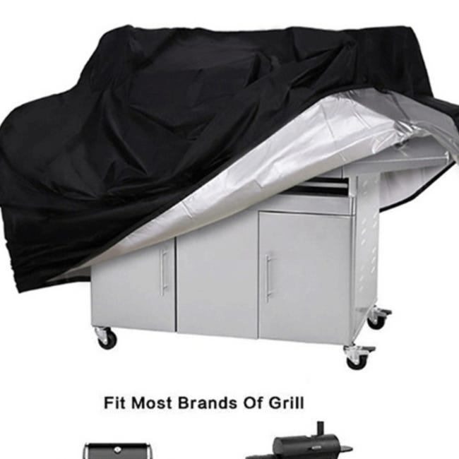 Couverture de barbecue imperméable, couverture de gril à gaz extérieur résistant noir 145x61x117cm noir - 3