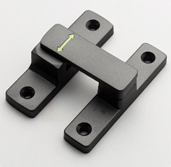 (Nero) Fibbia luminosa per porta con chiavistello, porta della camera d'albergo e del bagno senza fori, antifurto [con colla e viti] - 5