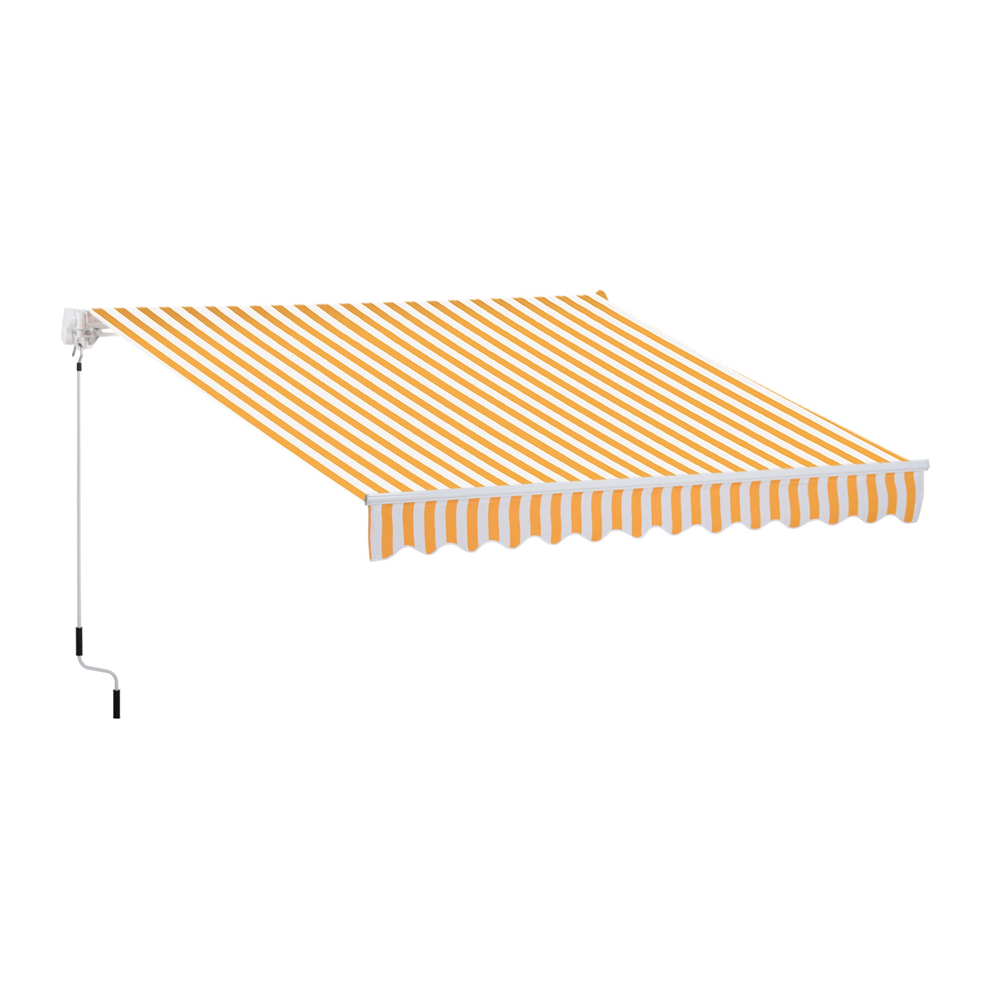 Toldo Manual Retrátil Outsunny em Poliéster e Alumínio Laranja 295x245x151,5 cm - 2