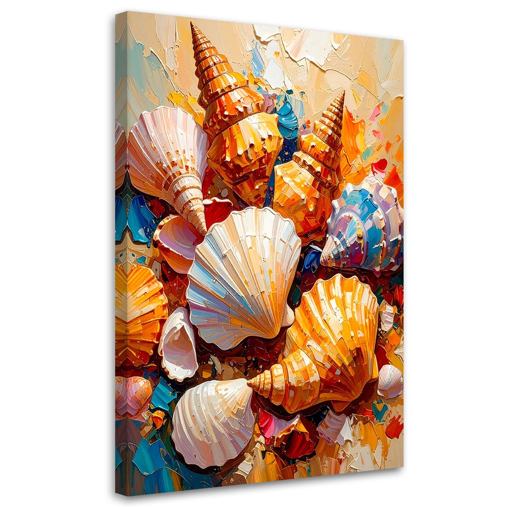Obraz do łazienki salonu kolorowe muszle morskie 40x60