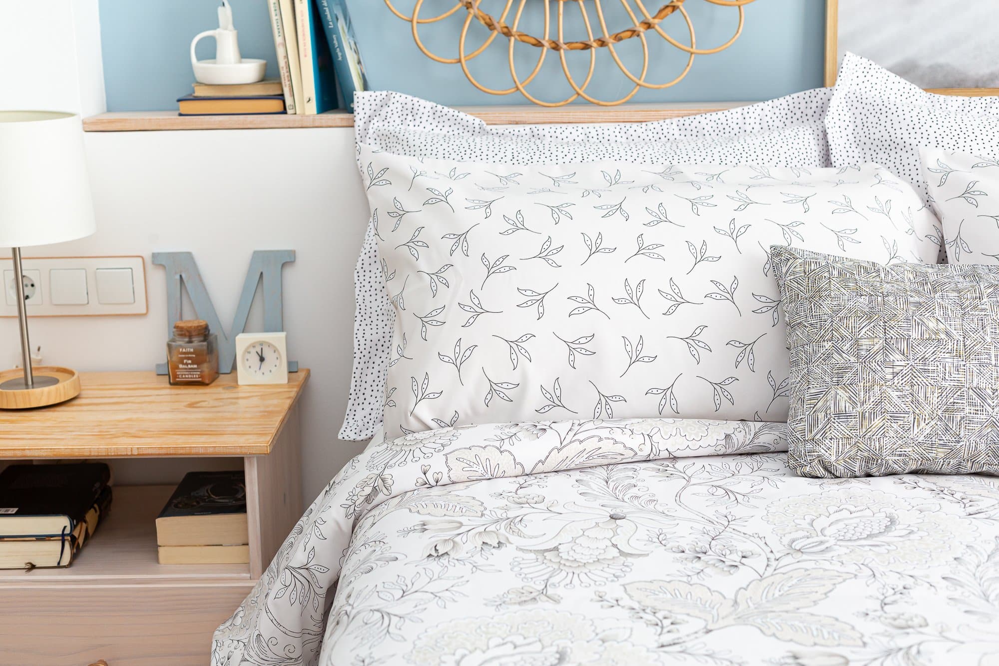 Capa de edredão Paisley Cama200 (290X270) Branco - 5