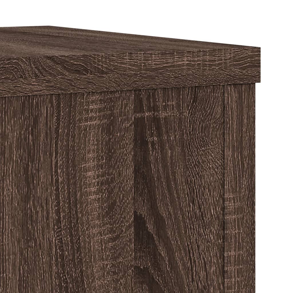 Supports pour plantes 2 pièces chêne marron en panneau de bois - 7