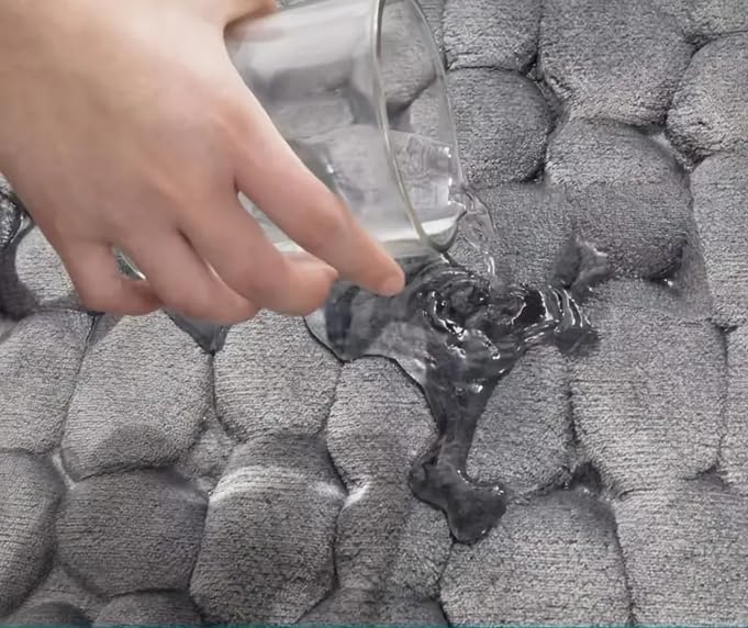 Tapis de bain, antidérapant, super absorbant, adapté pour salle de bain, douche, baignoire - 40x60 cm (gris) - 3