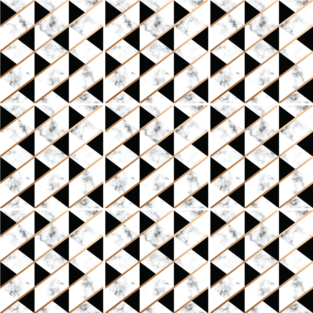 9 adesivi piastrelle effetto marmorizzato in oro bianco e nero - Sticker adesivo - adesivi murali - 9stickers20x20cm - 2