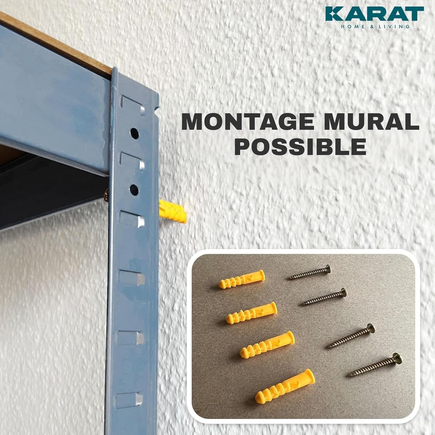 2 X Rayonnages pour charges lourdes, 200 x 120 x 60 cm, Gris, Capacité de charge max :&nbsp; 875 kg - 7