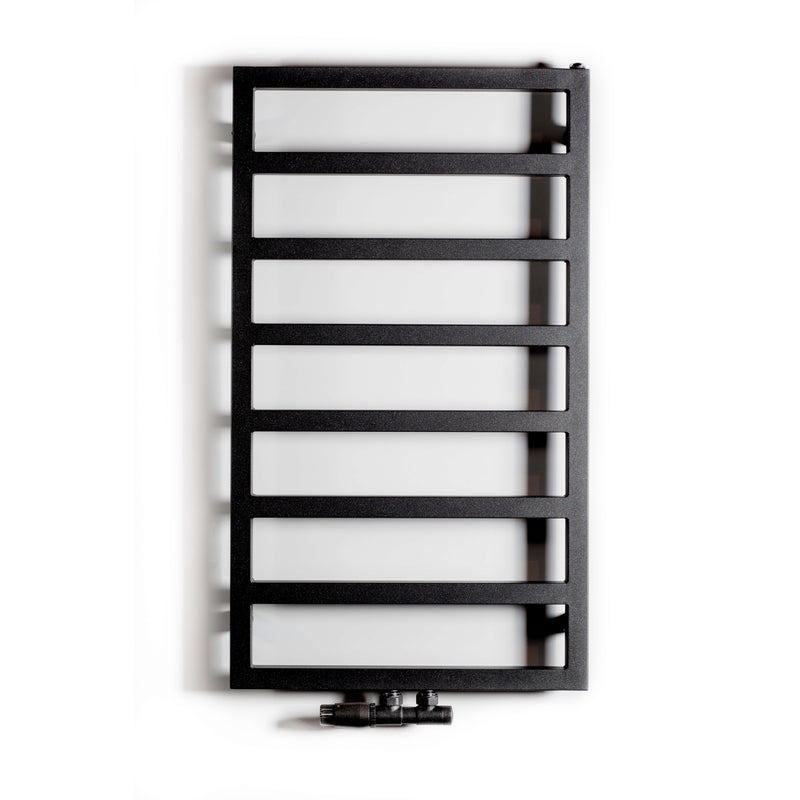 Grzejnik Atria 87x50 cm Czarny 252W Roz 5cm 10 Bar LUXRAD