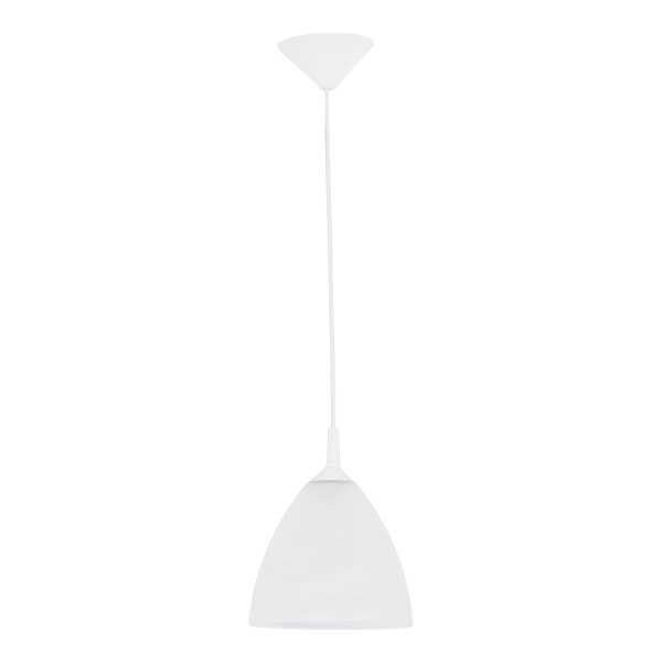 Lampa wisząca Bartek biała 1xE27x15W szklany klosz wym: 120 x 23 x 23 cm szkło Alfa