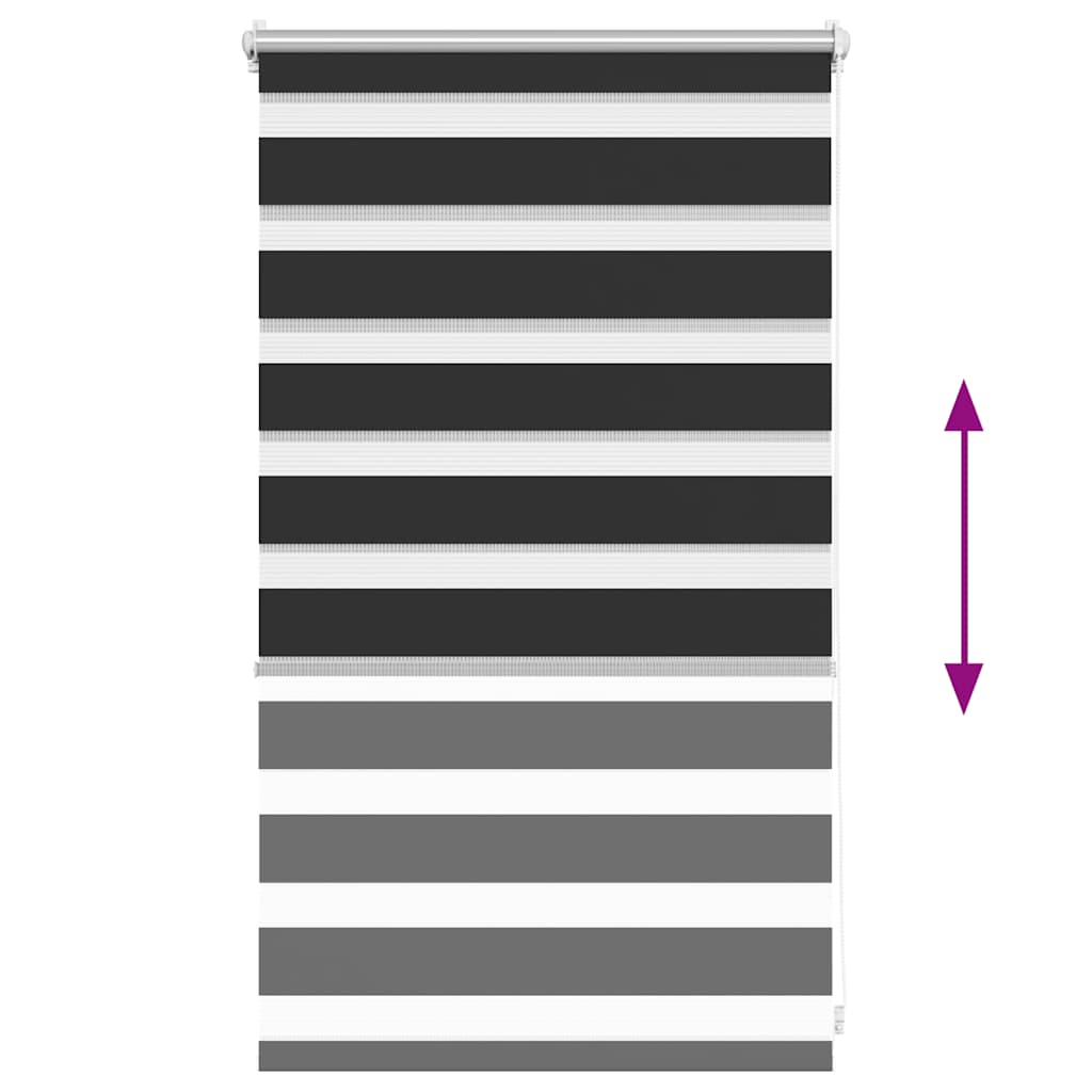 Maison Exclusive - Tenda Oscurante a Rullo a Zebra 50 x 100 cm Nera - 5