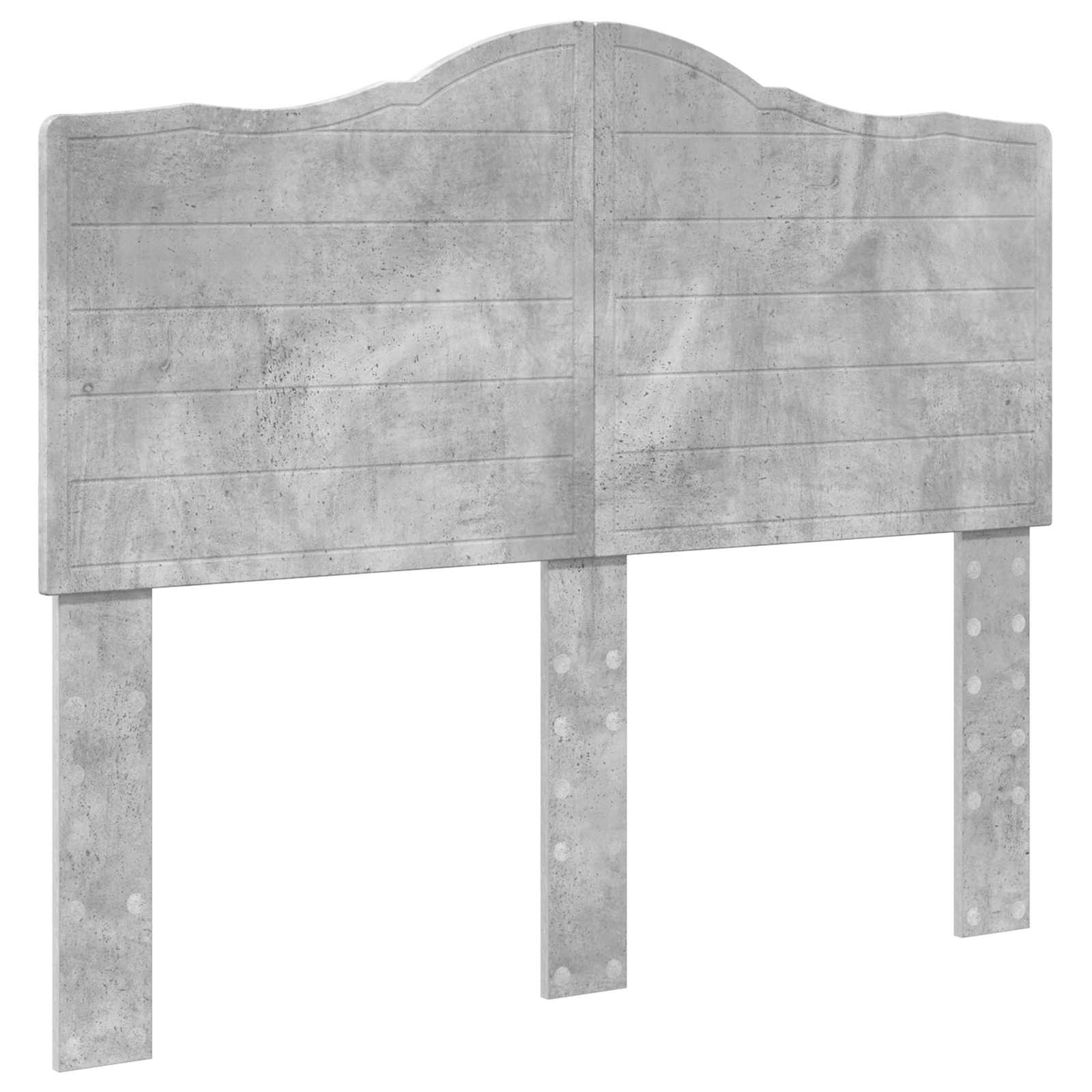 Cadre de lit gris béton en panneau de bois pour la chambre, 135 × 190 cm - 7