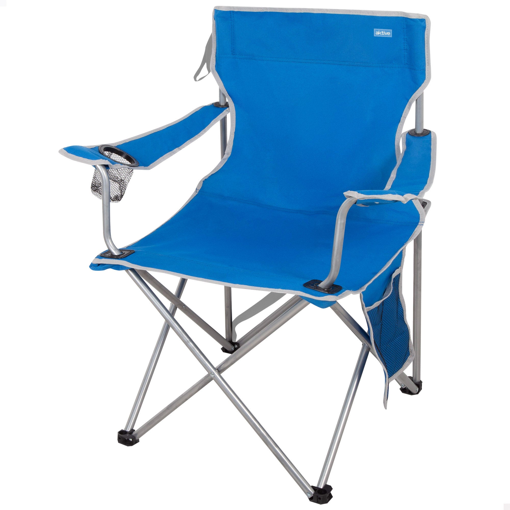 Aktive silla plegable antivuelco azul