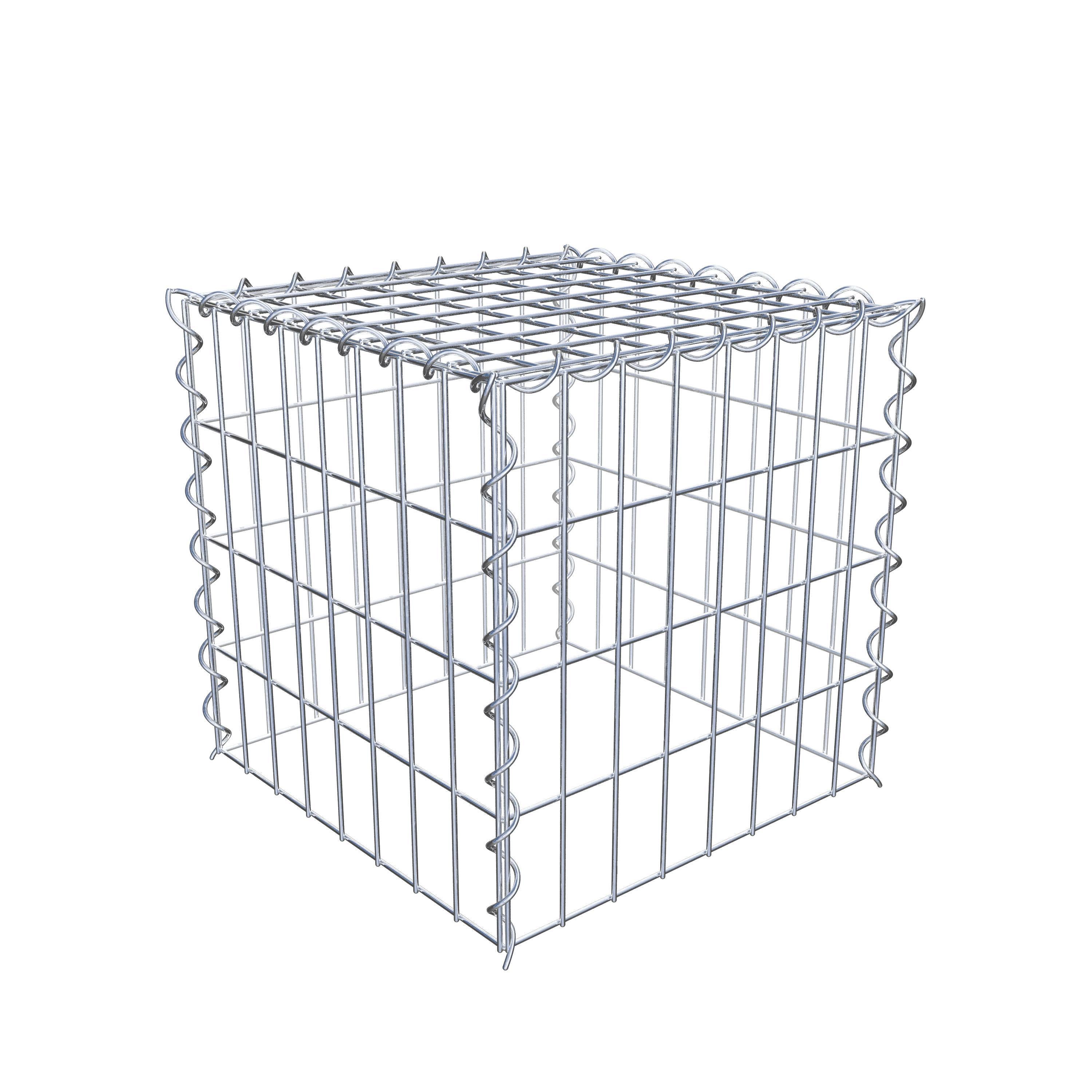 Gavión para apilar en acero galvanizado 40x40x40cm (LxAxP), malla 5 x 10cm, Espiral, sin rejilla inferior - 4