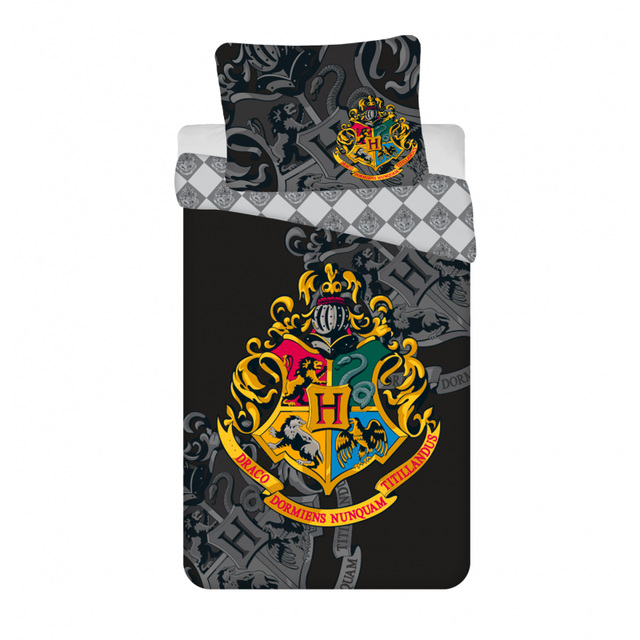 Parure de lit blason Harry Potter - 140 x 200 cm - Noir