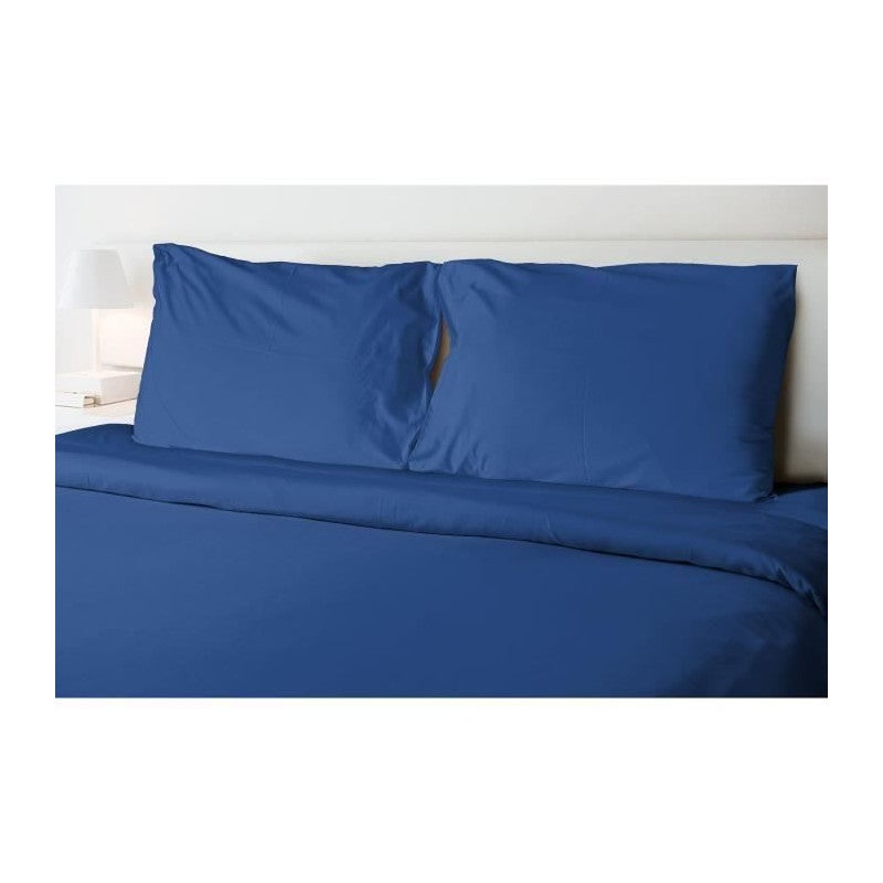 Drap plat - HOME LINGE PASSION - 180 x 290 cm - 1 personne - Bleu - 2