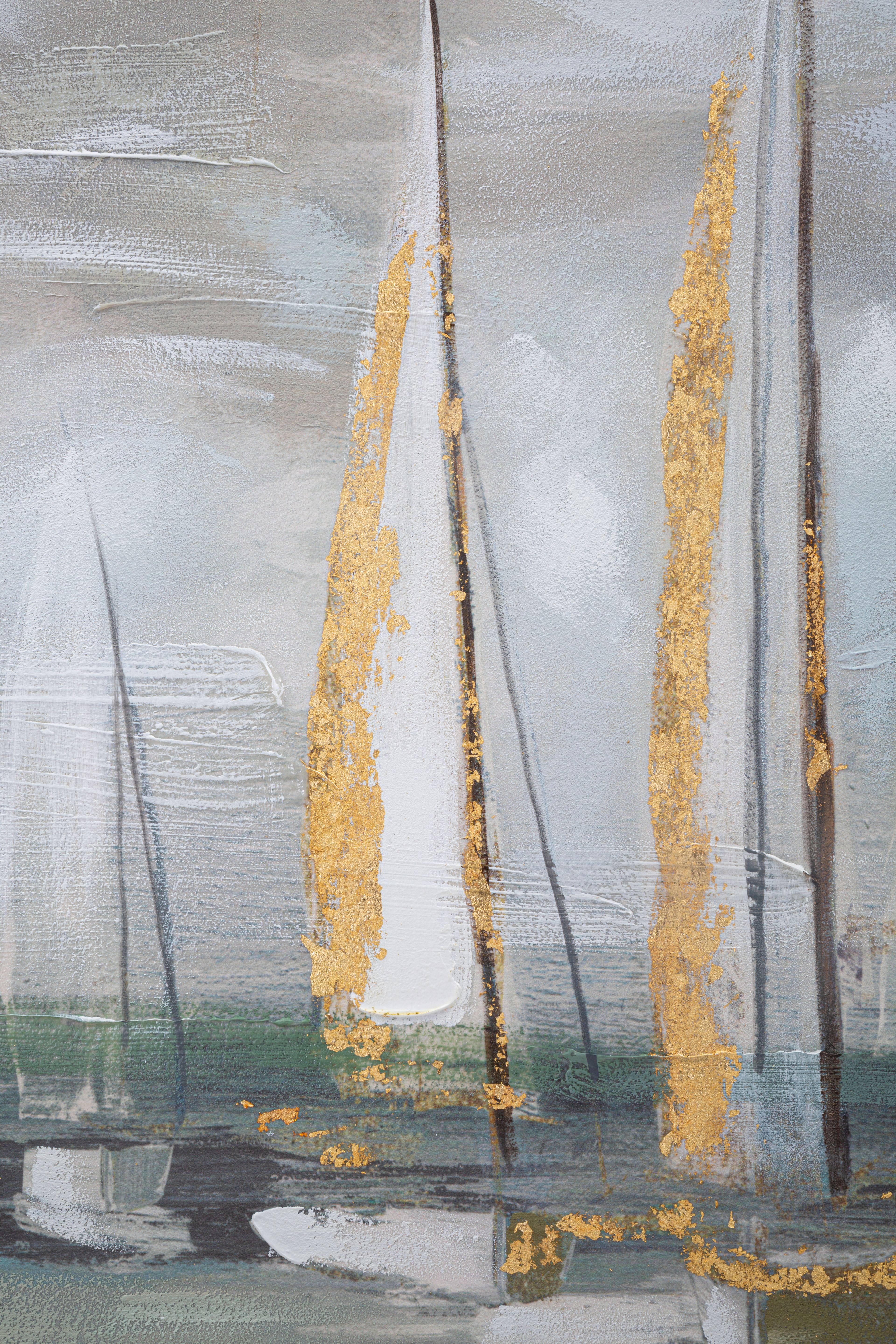 PEINTURE MURALE BATEAU DORÉ CM 100X2,8X80 - 4