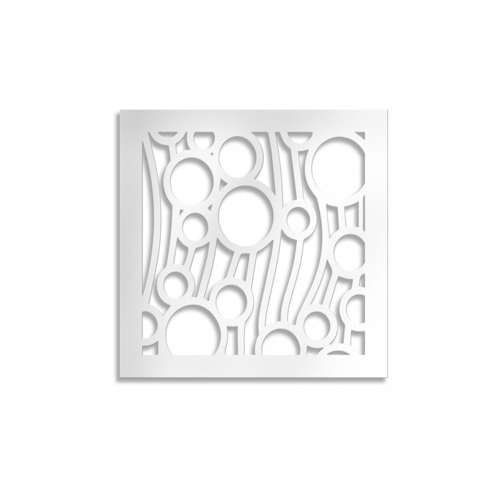 Tableau Pvc Polygone BULLES - Tableau PVC Panneau Perforé - Parasol Blanc 98x98 cm Epaisseur ...