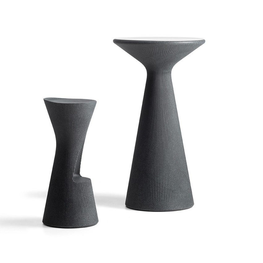 Tabouret de bar haut terrasse 76cm polyéthylène design moderne Fade S1 ...