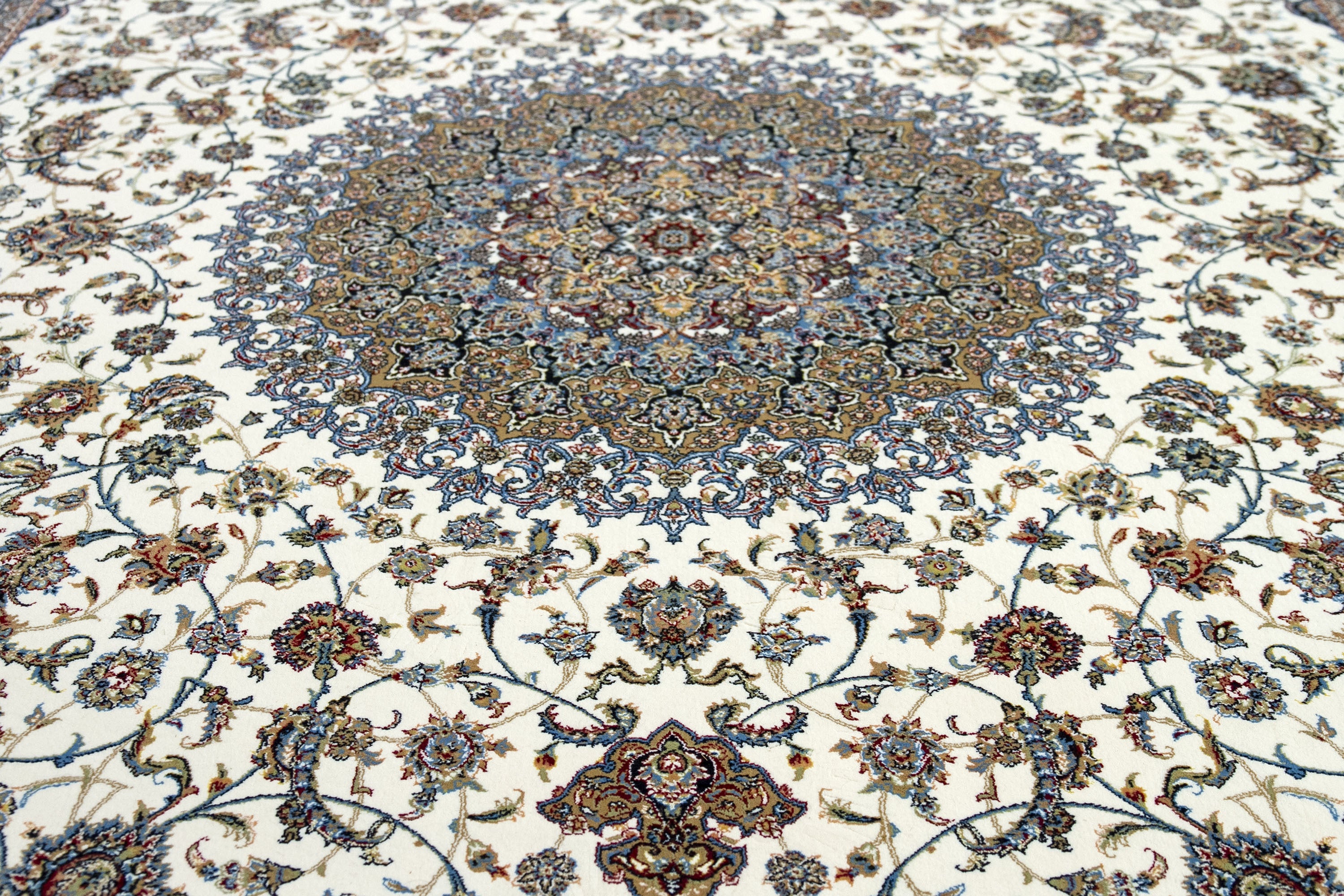 Hamid - Tapis 300x200cm marron motif floral oriental - 2