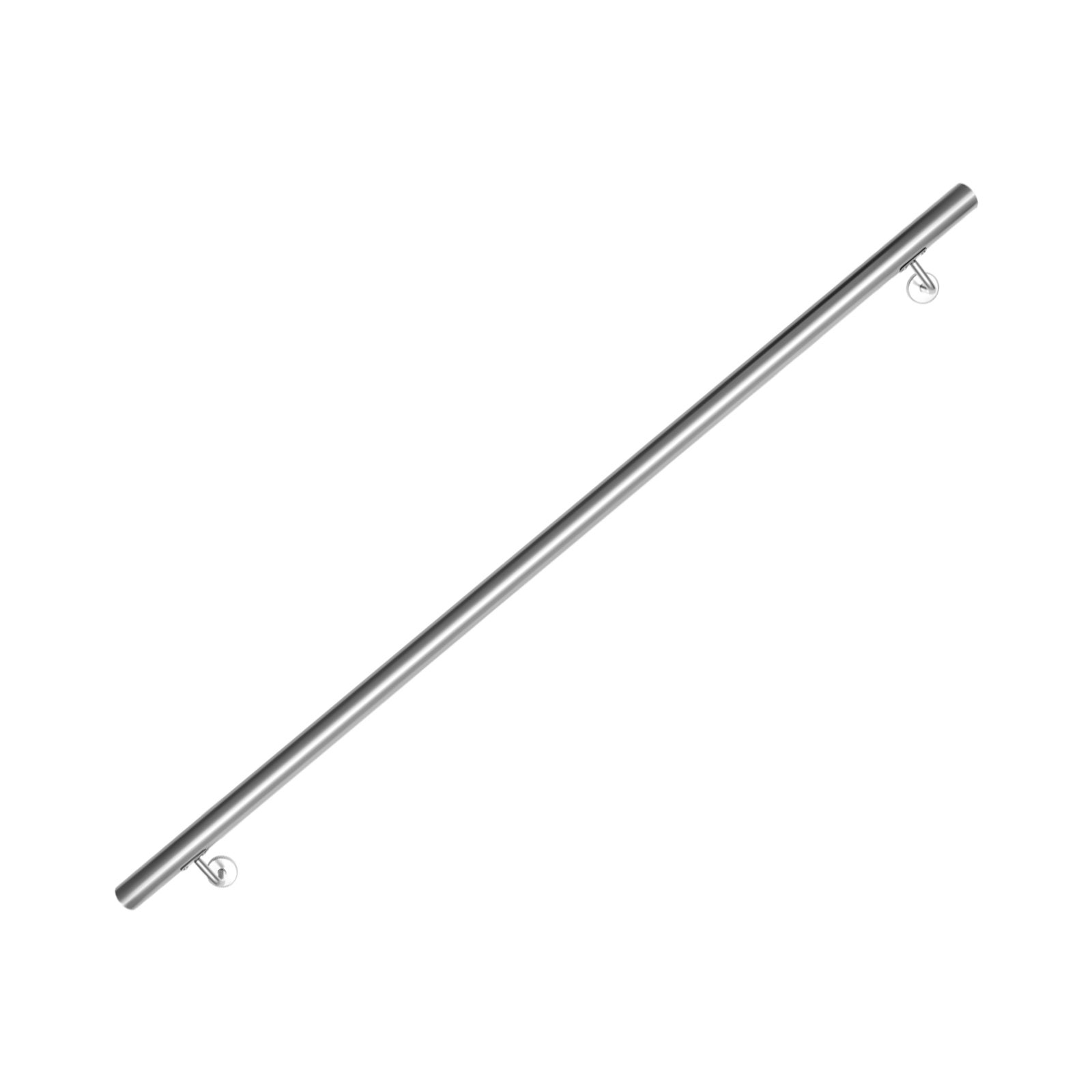 Corrimano In Acciaio Inox Per Scale - Ringhiera 150 Cm, Diametro 42 Mm, Per Interni Ed Esterni