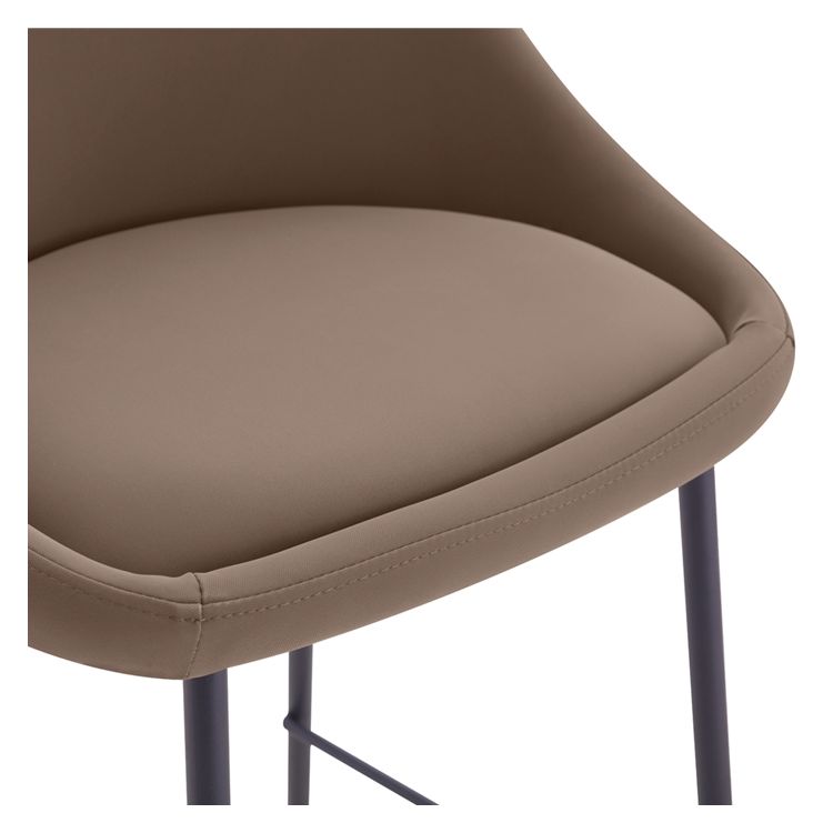 Lot de 2 chaises pour îlot central 65 cm en cuir synthétique marron - Misty - 7