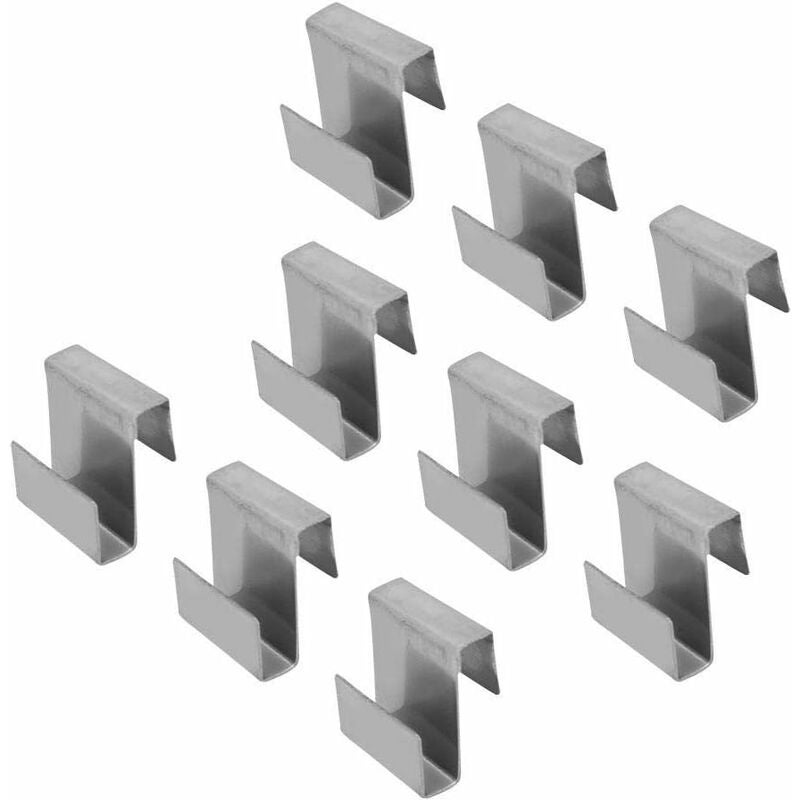 100 Clips Pour Serre En Verre - 50 W + 50 Z En Acier Inoxydable | Fixation Vitrage Serre Aluminium | Anti-Rouille