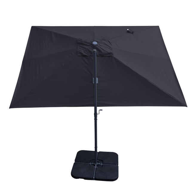 Toile de rechange pour parasol déporté Belveo en polyester gris de 3 x 4 m