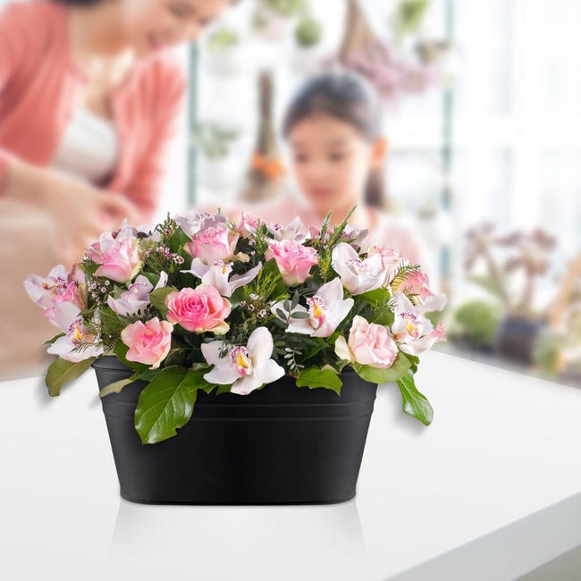 Pinkunn Set Da 5 Vasi Da Fiori In Metallo Bianco Con Gancio Rimovibile – Fioriere A Secchio Con Foro Di Drenaggio Per Balcone, Giardino, Interni Ed Esterni