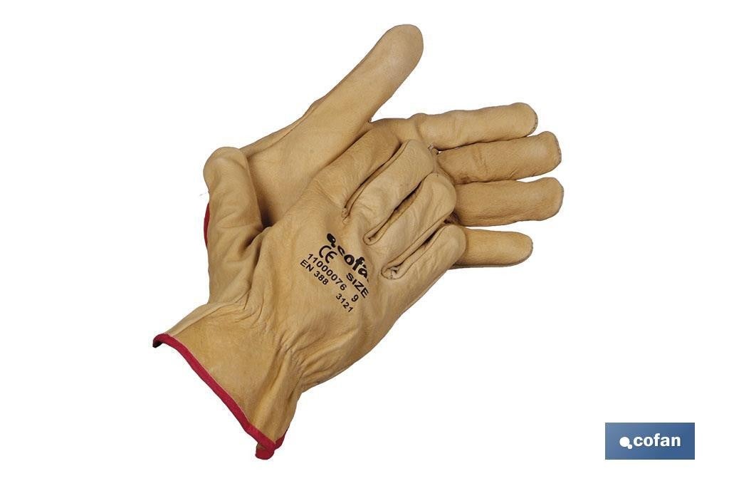 BLàSTER DE GUANTE DE PIEL VACUNO EXTRA RESISTENTE TALLA 9 VENTA UNITARIA - 3