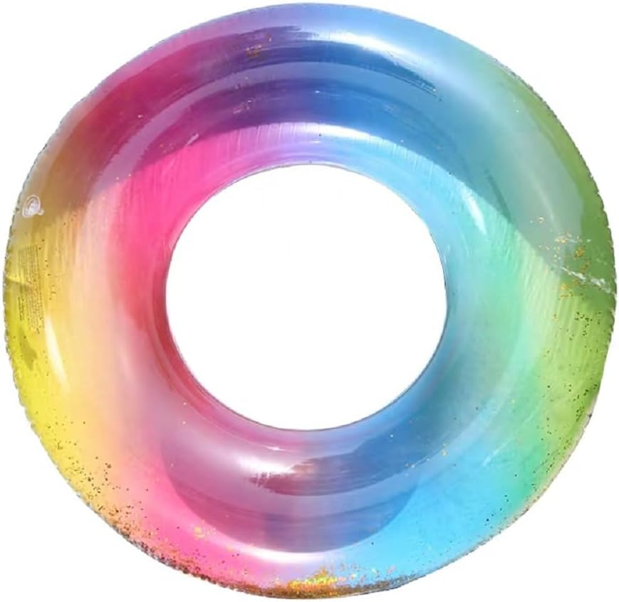 Bouée de Piscine Anneau | Jouet Aquatique Ludique Étanche Dégradé Pailleté | Tube Flottant pour Piscine | pour Jeux de lac et de Plage, fête Aquatique, Rassemblement Festif, Enterrement de Vie de Bouée de Piscine Anneau | Jouet Aquatique Ludique Étanche Dégradé Pailleté | Tube Flottant pour Piscine | pour Jeux de lac et de Plage, fête Aquatique, Rassemblement Festif, Enterrement de Vie de