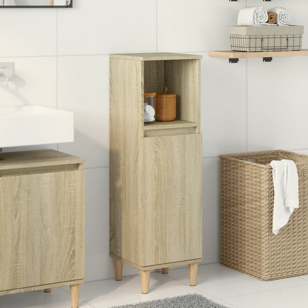 Armoire salle de bain sonoma gris 30x30x100 cm - Meuble De Salle De