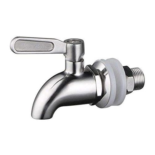 1 stalowy dozownik do napojów, kran zamienny do fermentora beczkowego