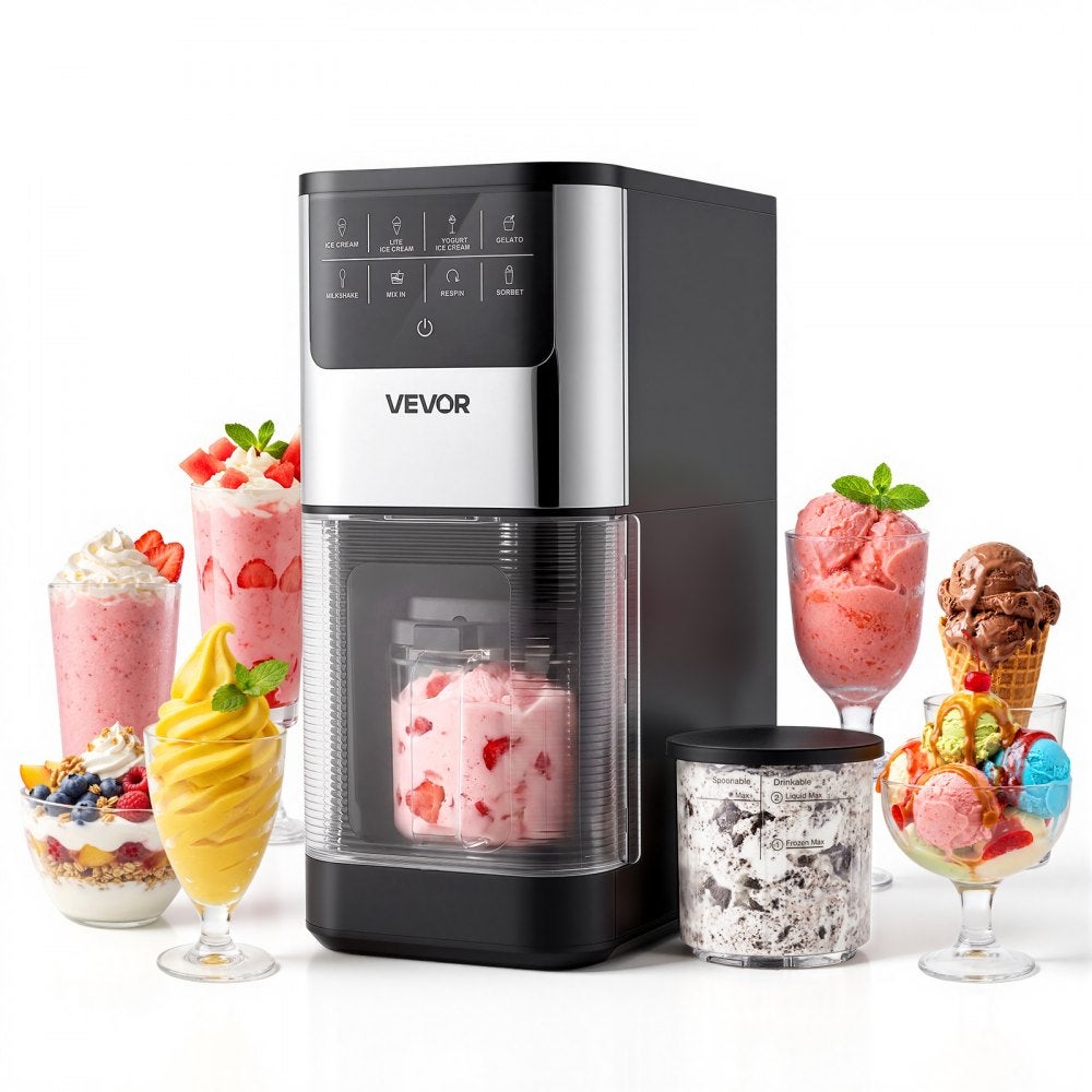 Essenza Máquina De Helados 7 En 1, Para Helado Italiano Y Helado Casero, Con 2 Vasos De 0,5L, Para Preparar Postres Congelados En Casa , Leroy Merlin
