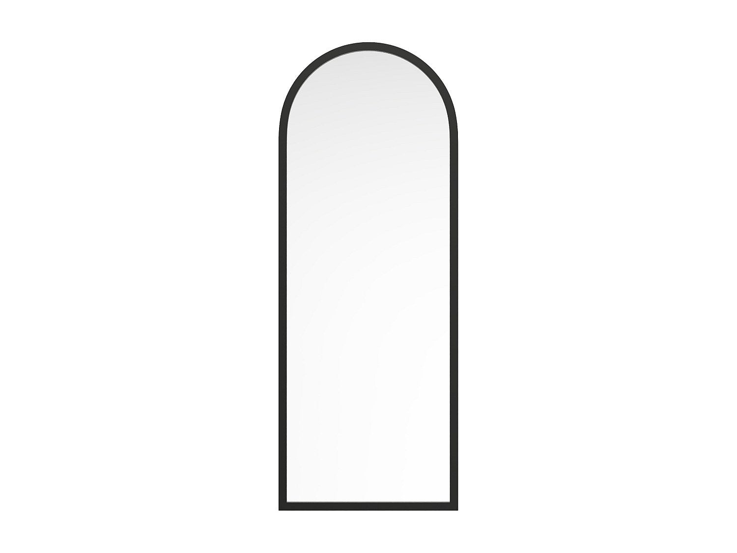 Lustro łukowe dużych rozmiarów z drewna paulowni - szer. 65 x wys. 170 cm - Czarny - SHANGI - 2