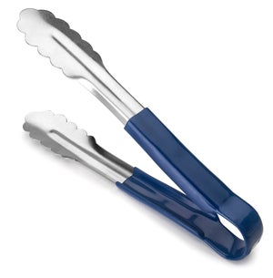Pinza chef in acciaio inox con inserto blu - 30 cm