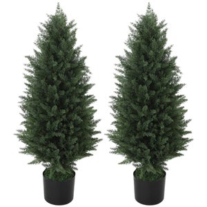 Alberi Di Bosso Artificiali Con Picchetto Da Terra, 2 Set Da 559 Mm, Arbusti E Cespugli Finti Piante In Vaso Finti Alberi Di Seta Dall Aspetto Reale Per Decorazioni Portici Anteriori P 010753463800