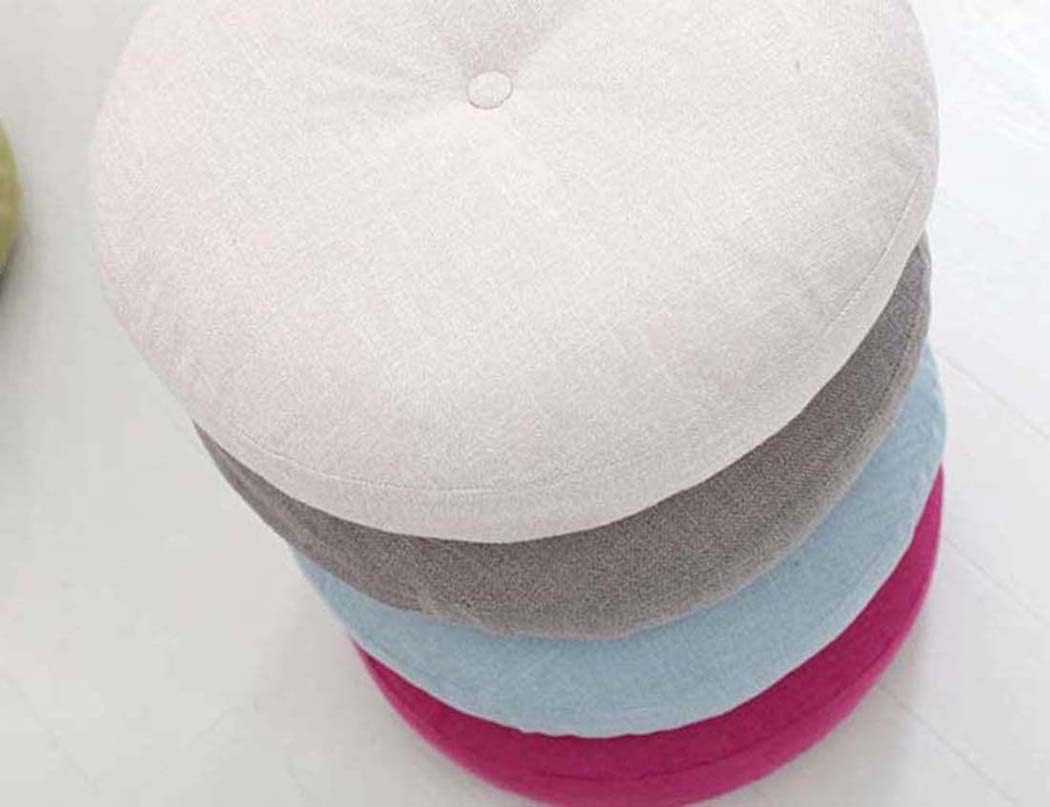 Cuscino Rotondo In Velluto Per Sedia – Diametro 60 Cm, Spessore 10 Cm, Grigio Chiaro, Imbottito In Cotone PP, Multifunzione
