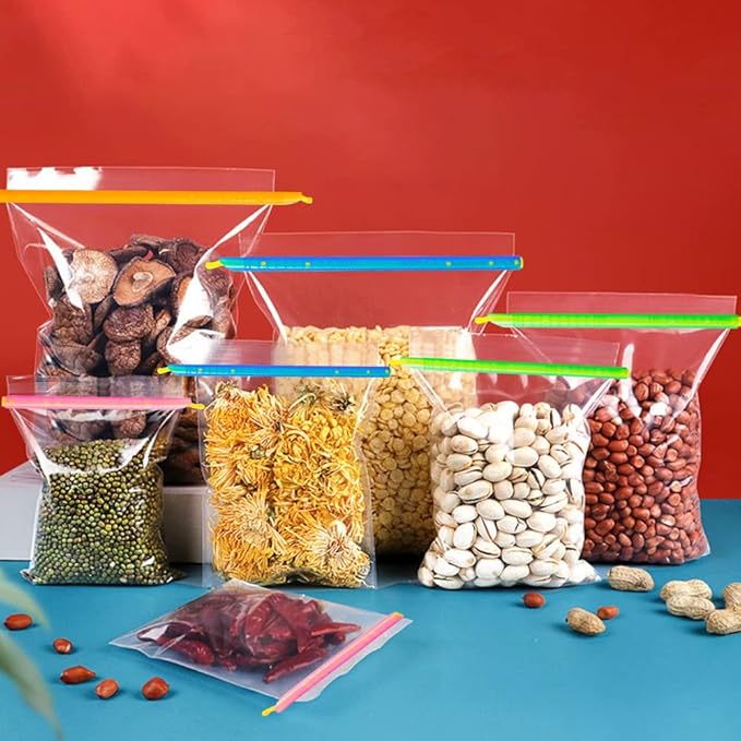 Prasacco Lot De 10 Pinces à Sachets Alimentaires Pour Le Rangement Des Collations De Cuisine, Pinces Colorées En Plastique Pour La Maison, Les Voyages