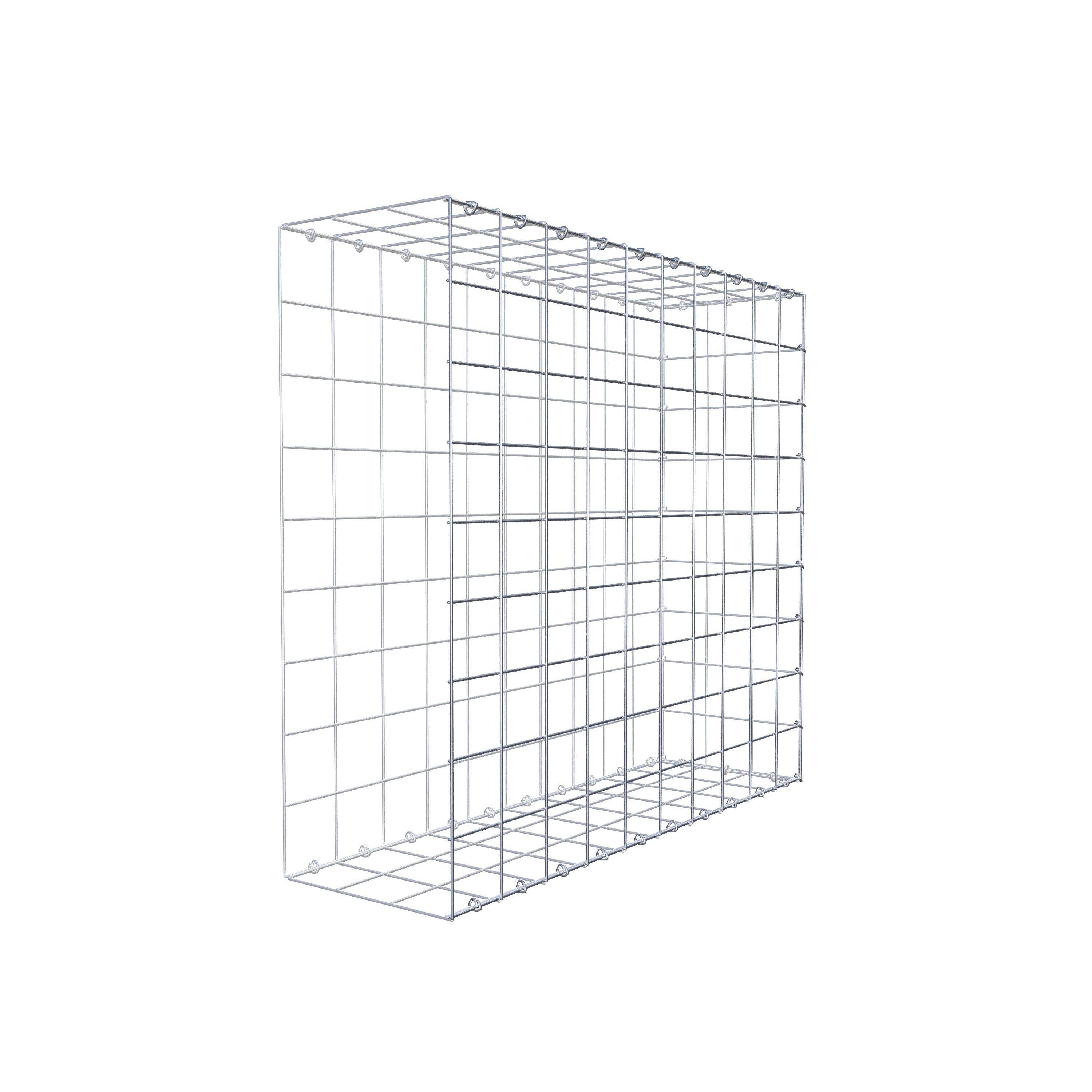 Gavión para alargar en acero galvanizado 100x90x30cm (LxAxP), malla 10 x 10cm, Anillo en C, sin rejilla frontal - 9