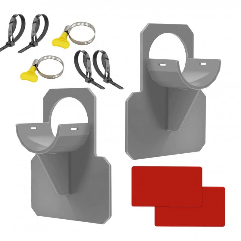 Zestaw 2 uchwytów na węże basenowe – akcesoria do węży basenowych z zabezpieczeniem przed przebiciem, rozdarciem i naprężeniem (30–37 mm)